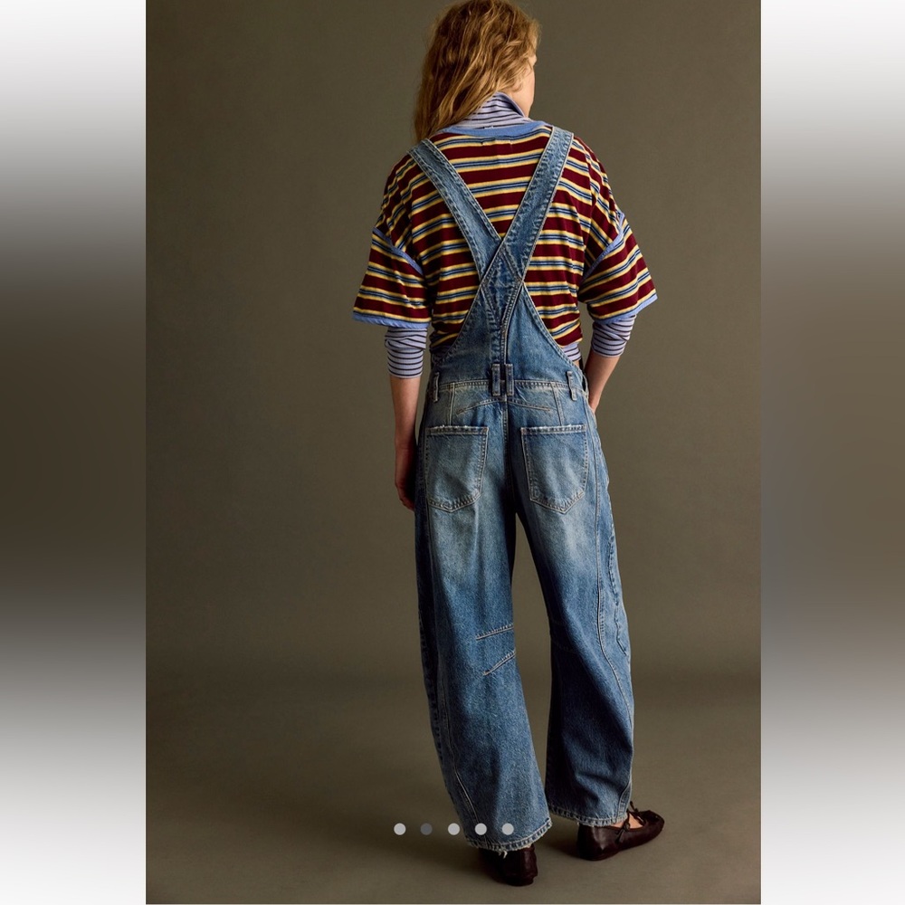 Free people goodluck barrel Denim Overalls - Picture 2 of 2